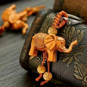 Handcrafted Elephant Keychain